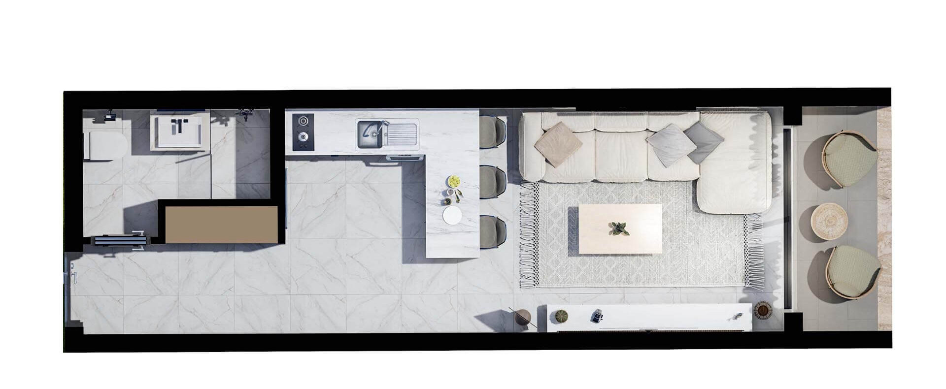 Kıbrıs Site İçinde Denize Yakın Satılık Stüdyo Daire