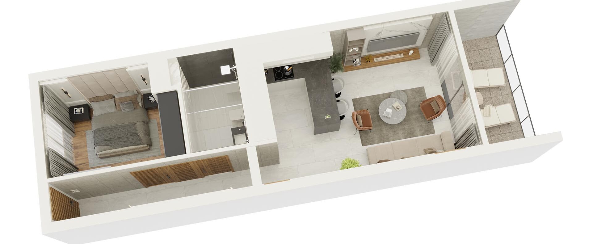 Esentepe Satılık 1+1 Loft Penthouse Daire Kat Planı