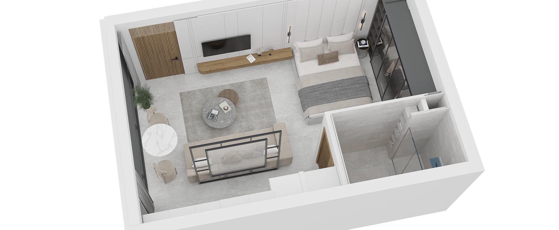 Girne Esentepe Satılık Penthouse Stüdyo Daire Kat Planı