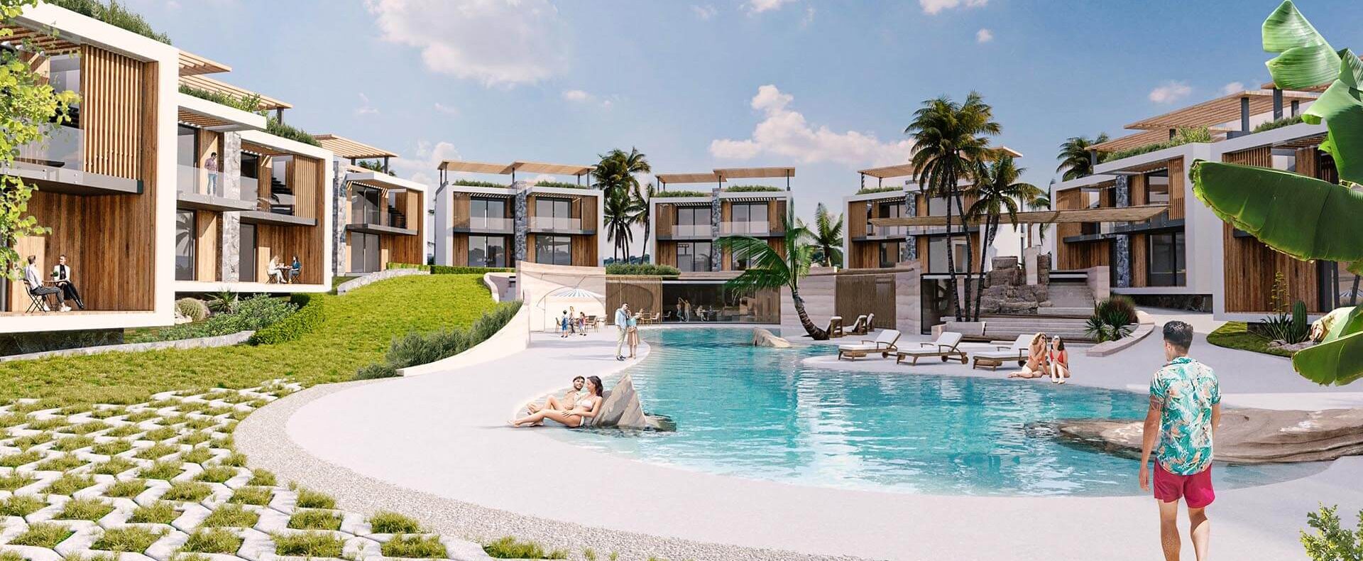 Girne Bahçeli Satılık 1+1 Daire Site İçi