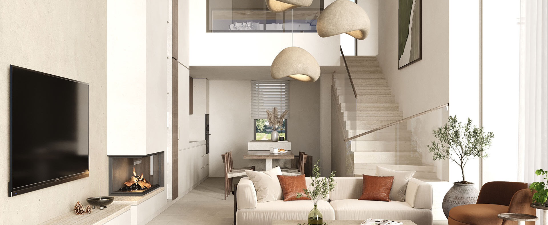 Kıbrıs Mersinlik Denize Sıfır 3+1 Villa Salon