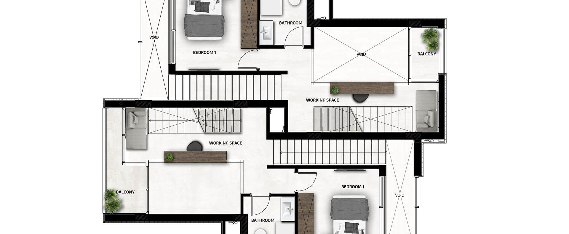 Kıbrıs Mersinlik'te Denize Sıfır 2+1 Villa Kat Planı