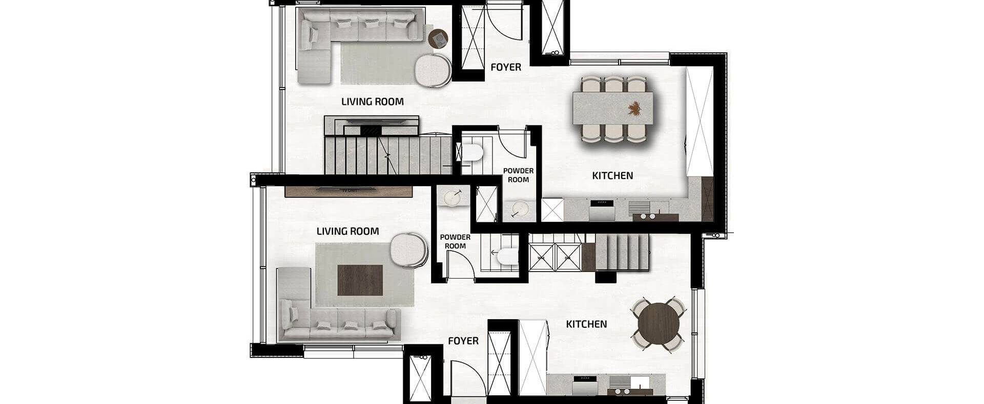 Kıbrıs Mersinlik'te Denize Sıfır 2+1 Villa Kat Planı