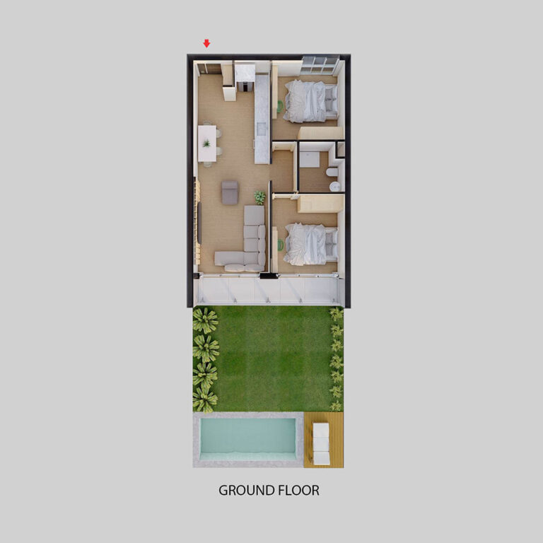La Joya Perla II - 2+1 Luxury Garden Suite Premier Daire Kat Planı